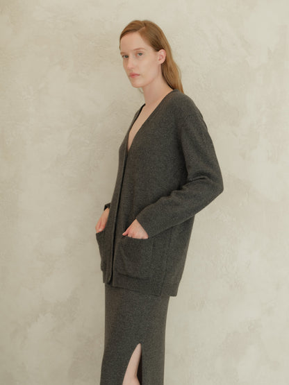 Cardigan maxi, mélange cachemire, photo 11