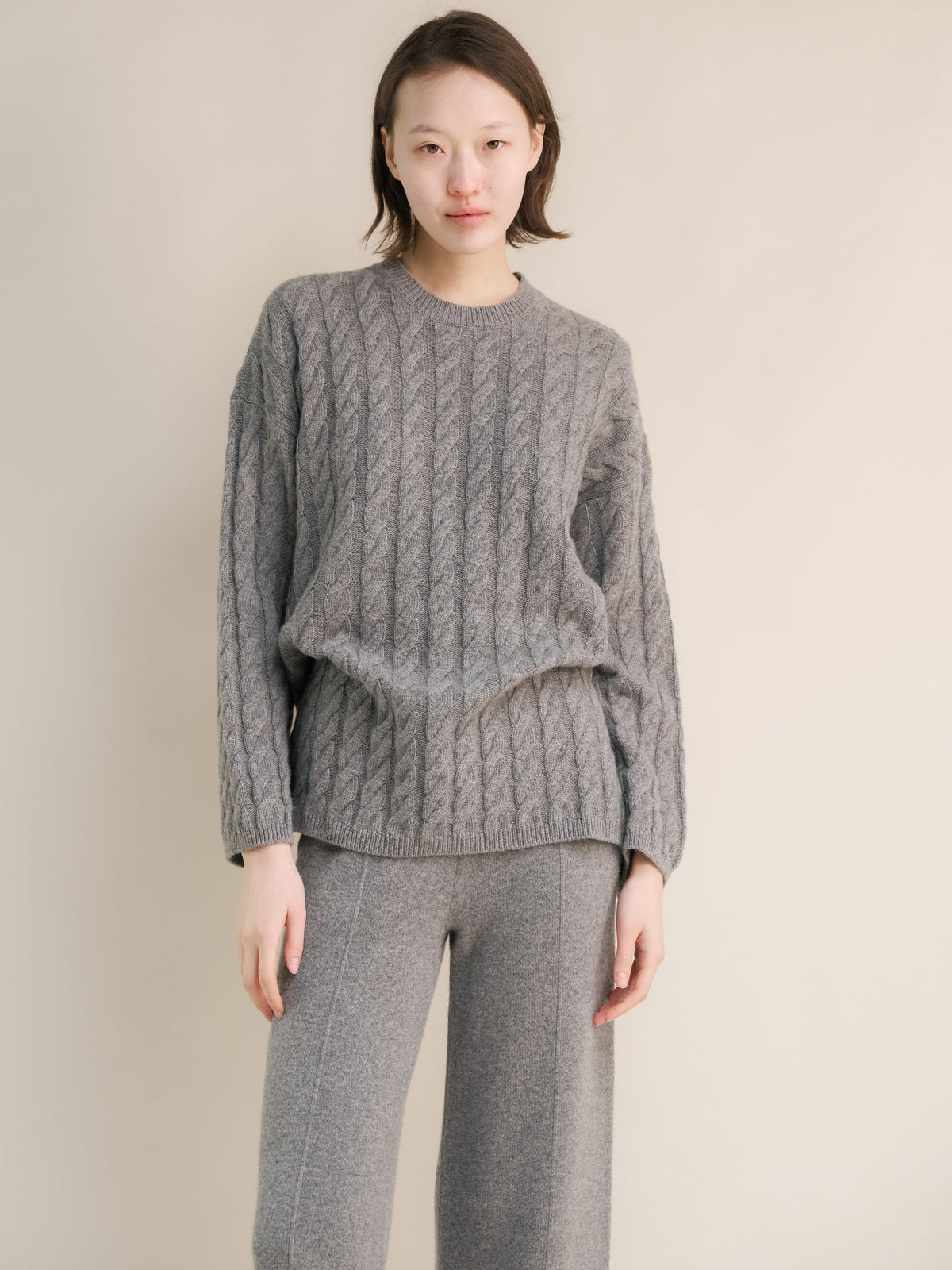 Pull maxi torsadé, mélange cachemire, photo 9