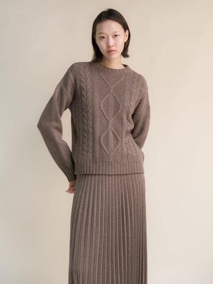 Pull torsadé, mélange cachemire, photo 11