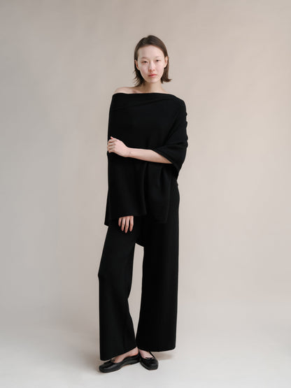 Wide-leg trousers, cashmere blend, photo 3