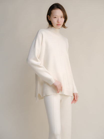 Pull maxi col roulé, mélange cachemire, photo 20