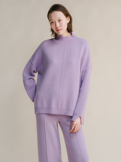 Pull maxi col roulé, mélange cachemire, photo 18