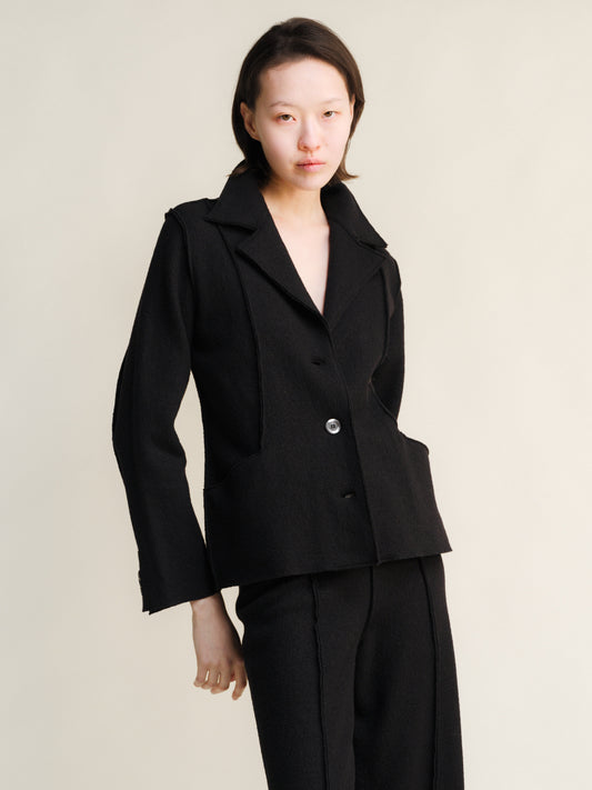 Veste Bar en laine bouillie, photo 1