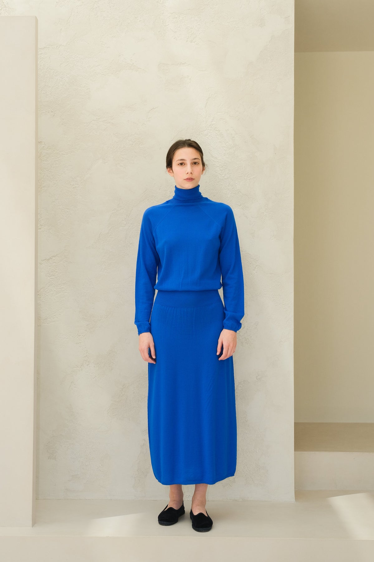 Vestido de cuello cisne de merino extrafino, foto 4