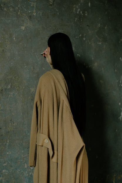 Maxi cardigan col châle, mélange cachemire, photo 4
