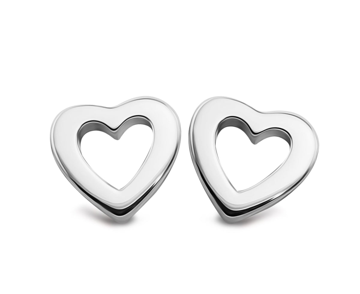 Boucles d'oreilles cœur ouvert en argent 925, photo 2