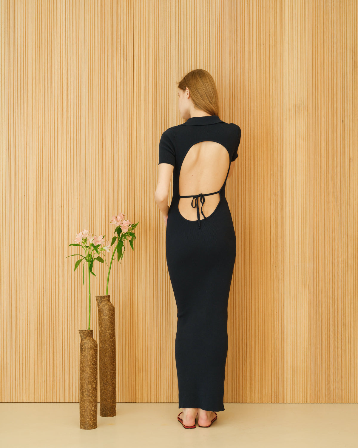 Vestido polo de algodón con espalda abierta, foto 4