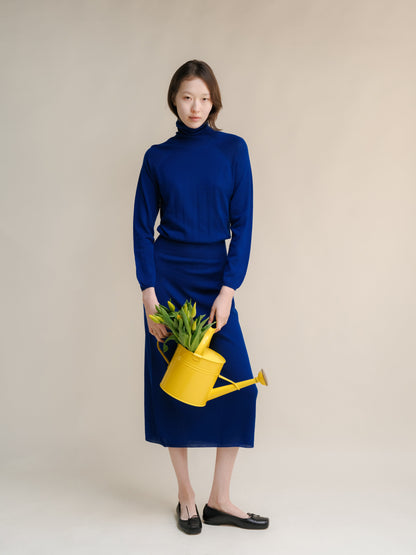 Vestido de cuello cisne de merino extrafino, foto 10