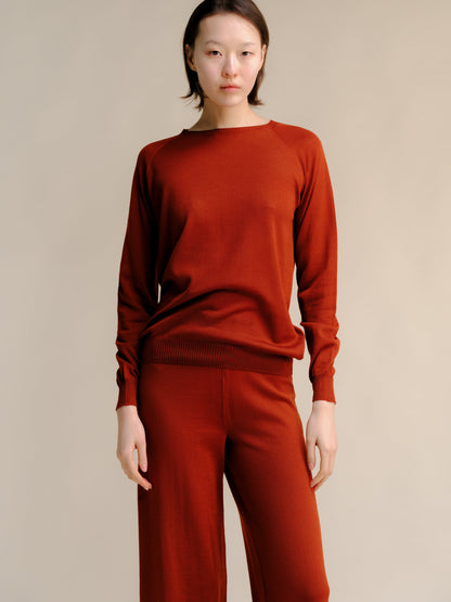Pull raglan col rond en laine mérinos extra fine, photo 9