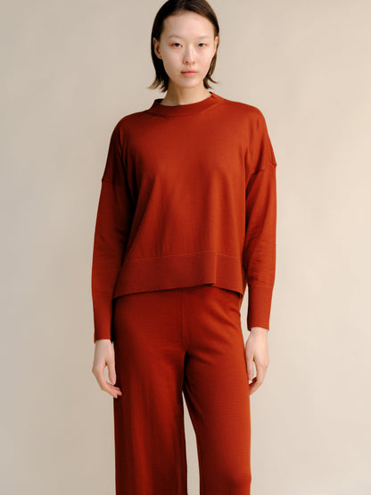 Pull oversize en laine mérinos extra fine, photo 13
