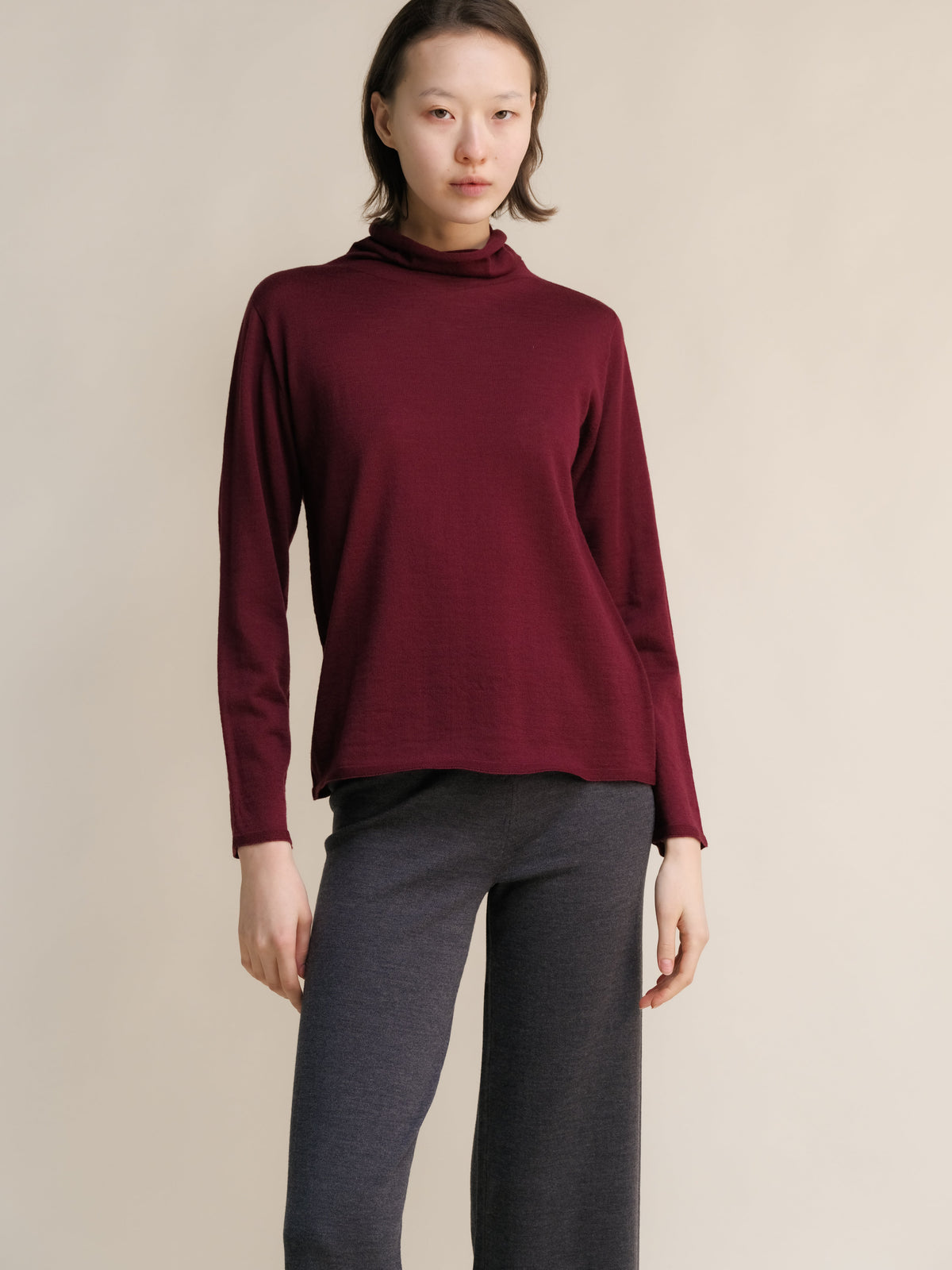 Pull col roulé souple en laine mérinos extra fine, photo 4