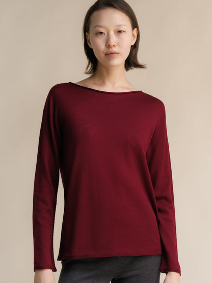 Pull col bateau en laine mérinos extra fine, photo 13