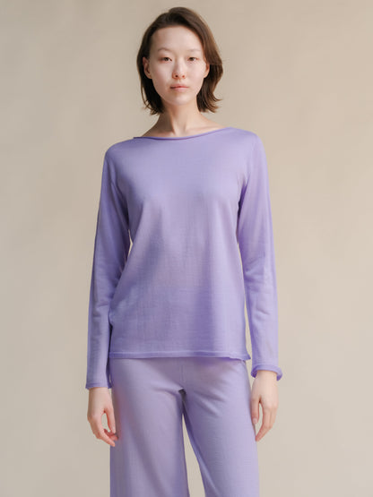Pull col bateau en laine mérinos extra fine, photo 10
