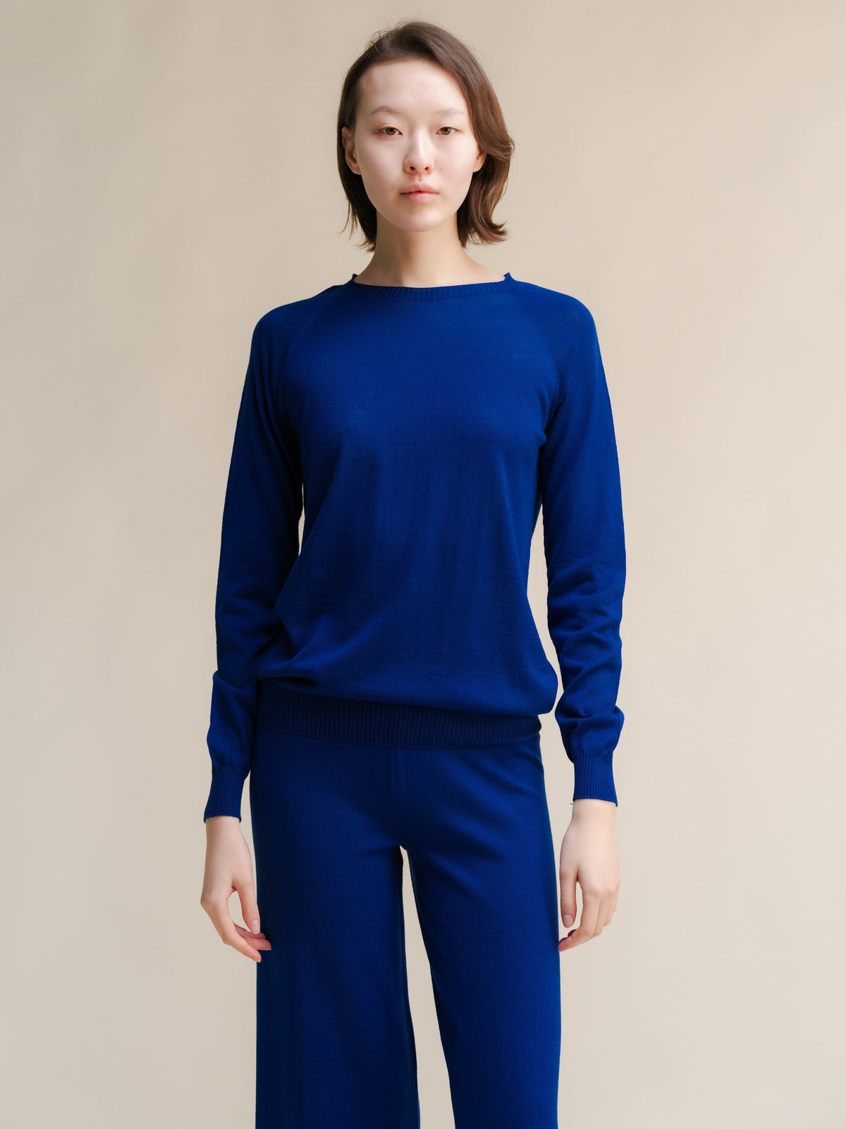 Pull raglan col rond en laine mérinos extra fine, photo 6