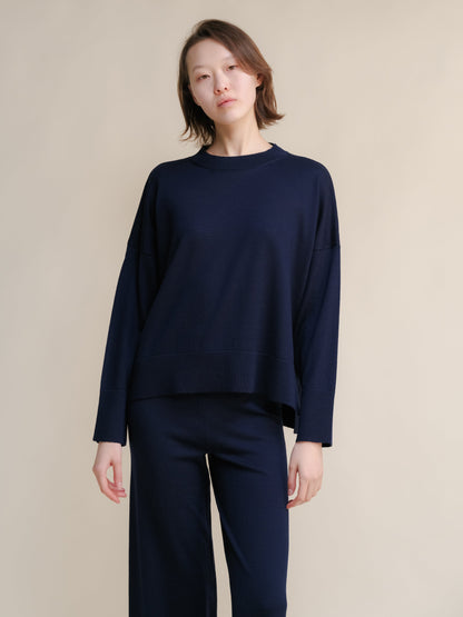 Pull oversize en laine mérinos extra fine, photo 16