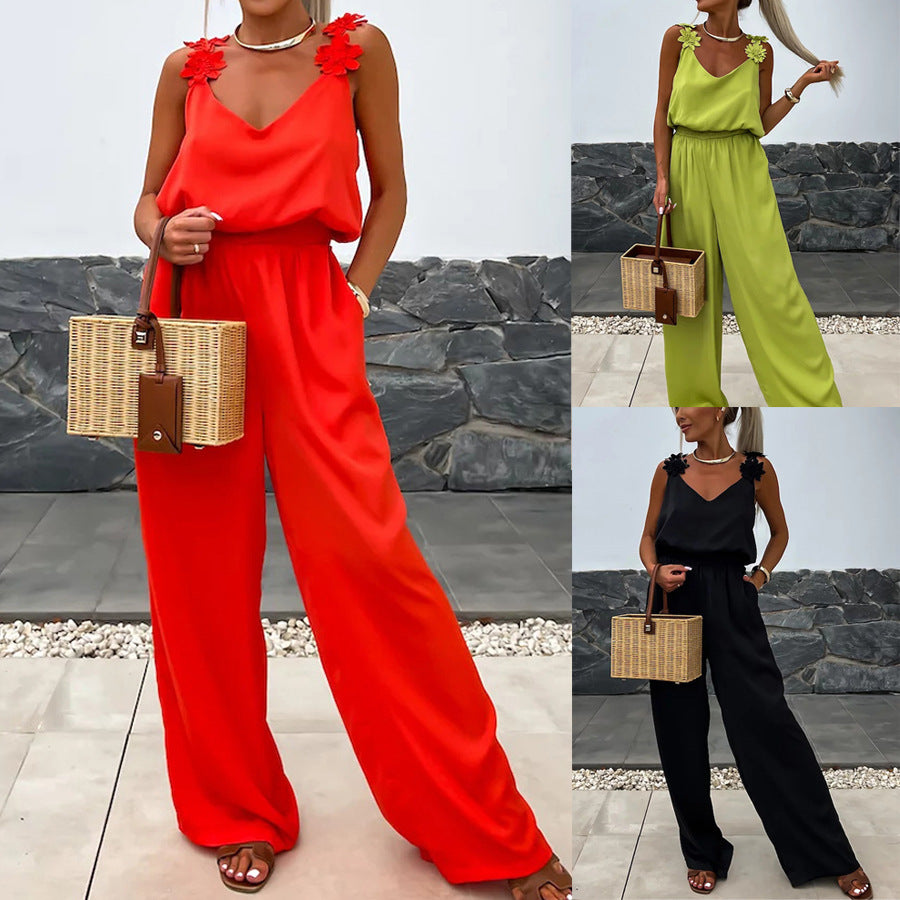 Combinaison d'Été Femme Élégante à Motifs - Jumpsuit Tendance 2025