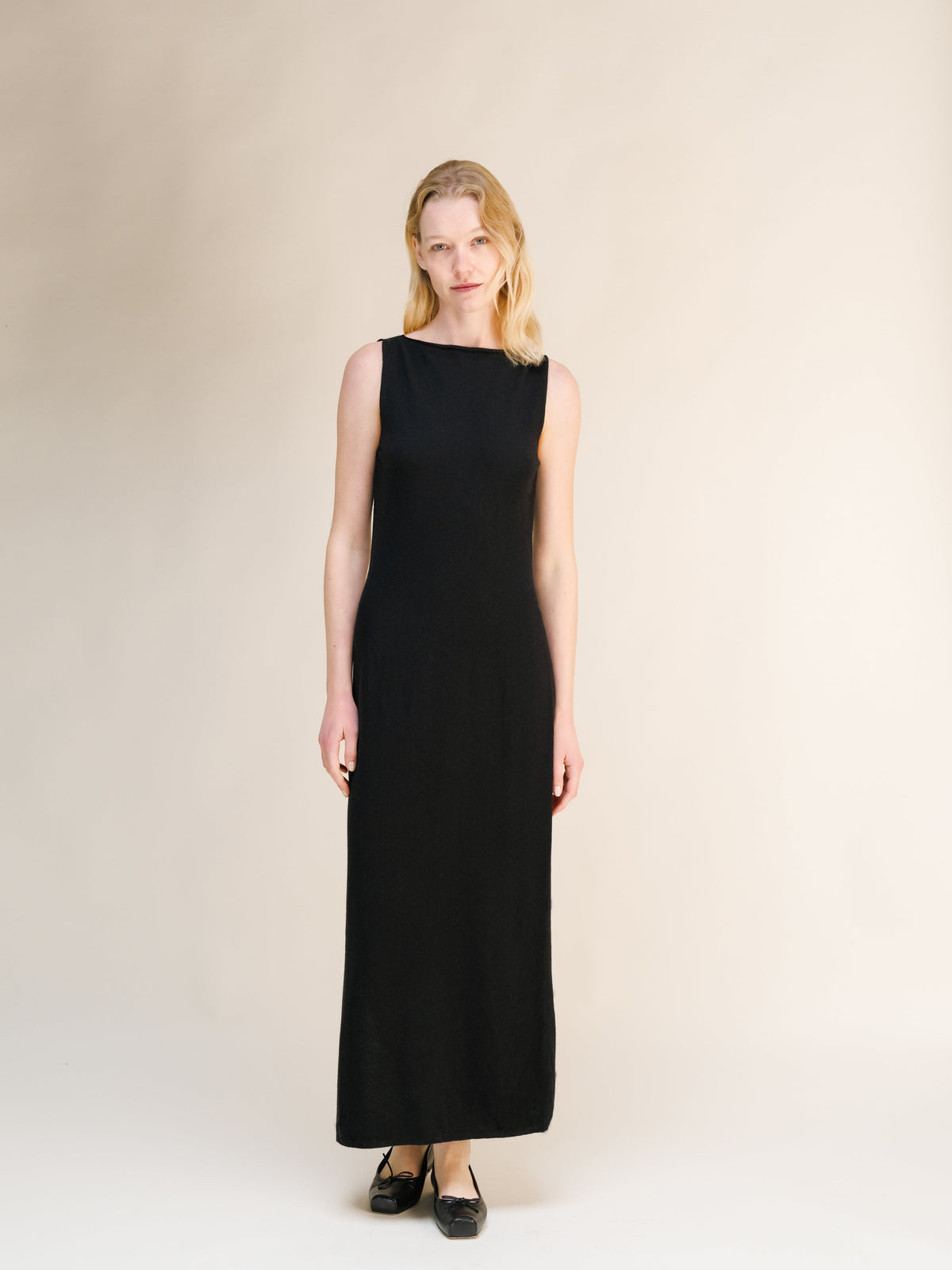 Vestido de cuello barco, mezcla de cachemira, foto 11