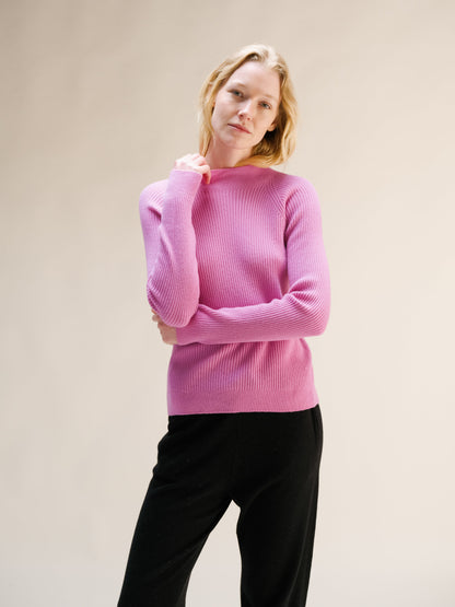 Pull col cheminée, mélange cachemire, photo 15