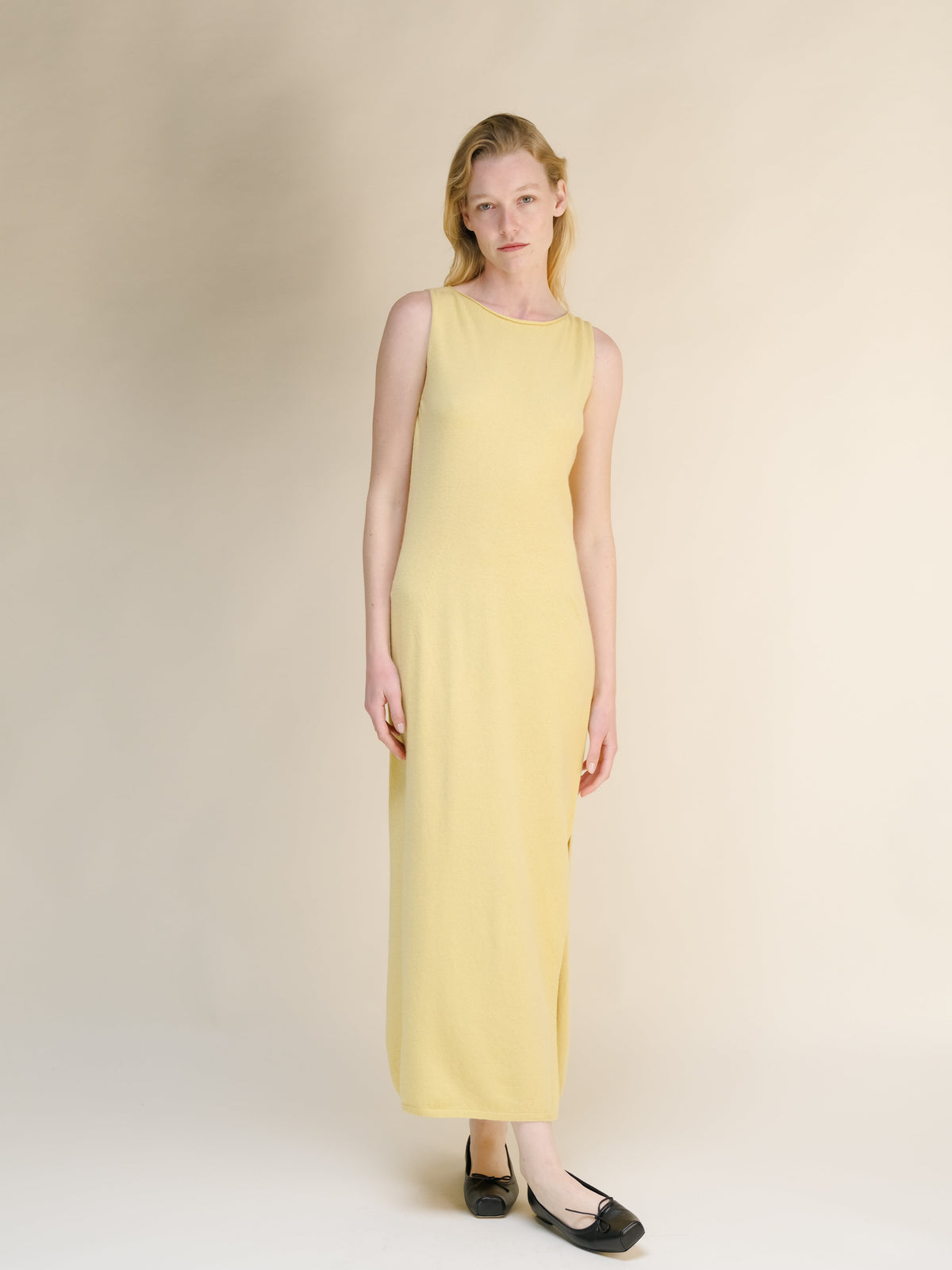 Vestido de cuello barco, mezcla de cachemira, foto 4