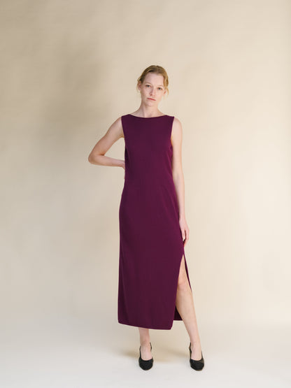 Vestido de cuello barco, mezcla de cachemira, foto 10