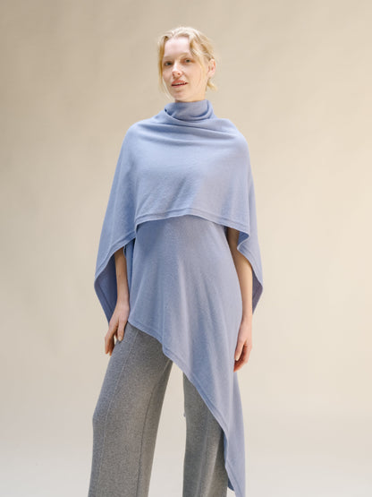 Long cape, cashmere blend, photo 8