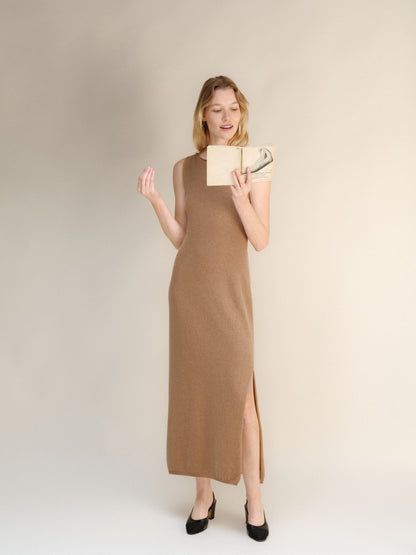 Vestido de cuello barco, mezcla de cachemira, foto 14