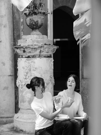 T-shirt in merino extrafine e seta, foto 4