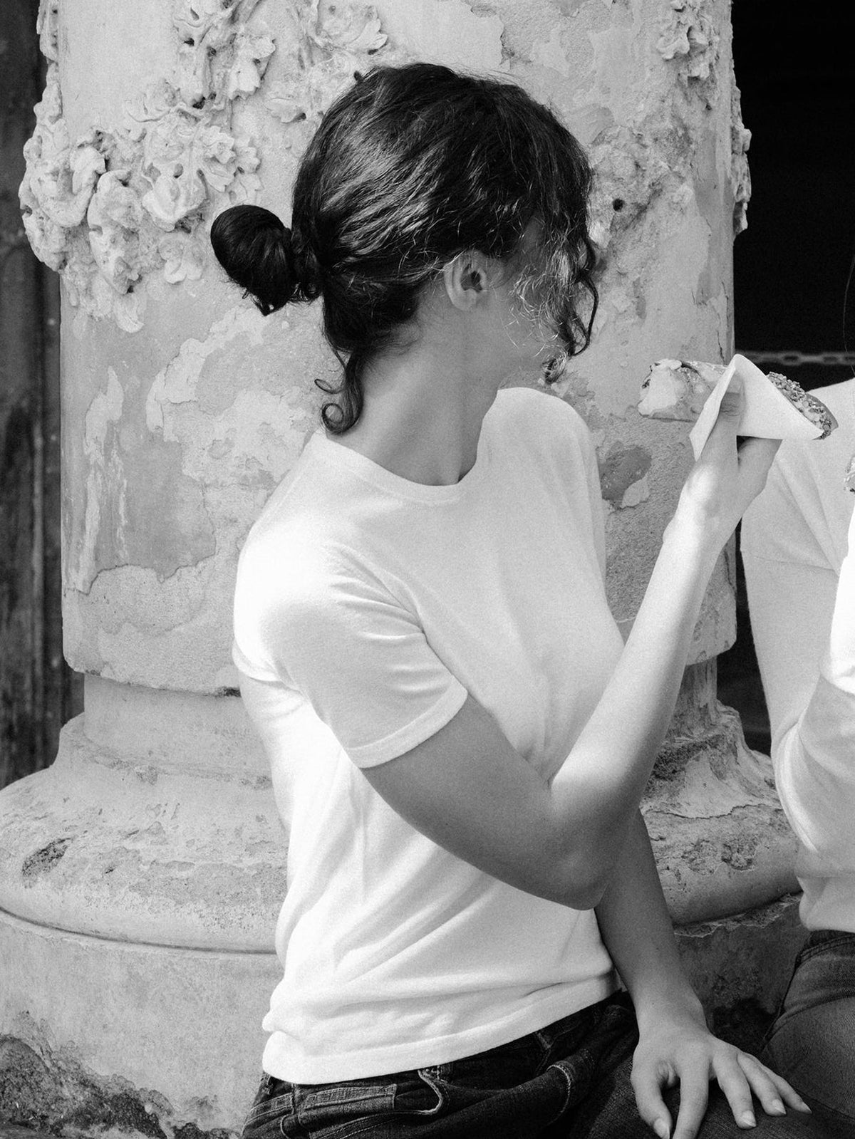 T-shirt in merino extrafine e seta, foto 3