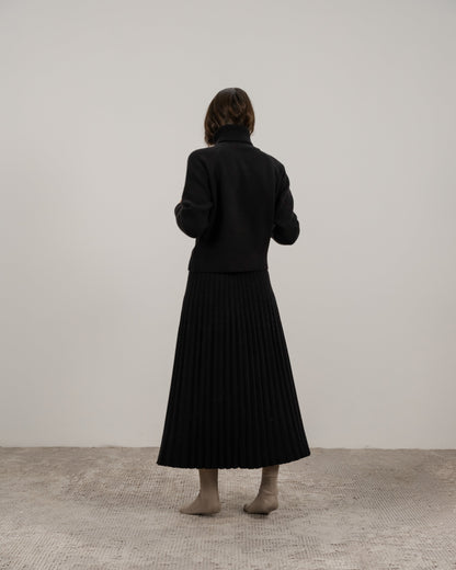 Jupe plissée midi, mélange cachemire, photo 20