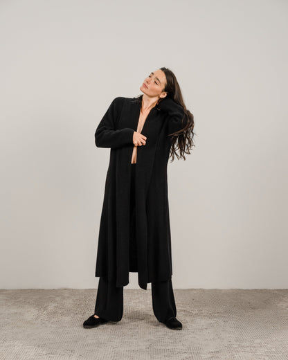Maxi cardigan col châle, mélange cachemire, photo 10