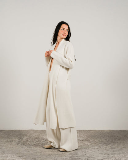 Maxi cardigan col châle, mélange cachemire, photo 6