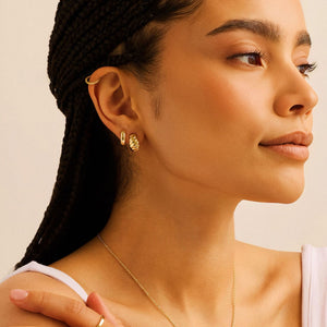Boucles d'Oreilles Torsadées Femme - Acier Brillant