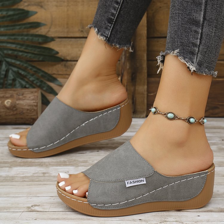 Mules Femme Confortables avec Soutien de la Voûte Plantaire – Sandales Compensées Éléguantes et Respirantes - VoltÉlan
