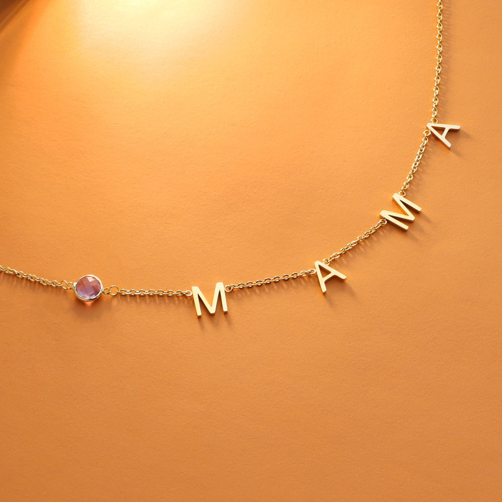 Collier Femme Doré Élégance Simple, vue de face portée