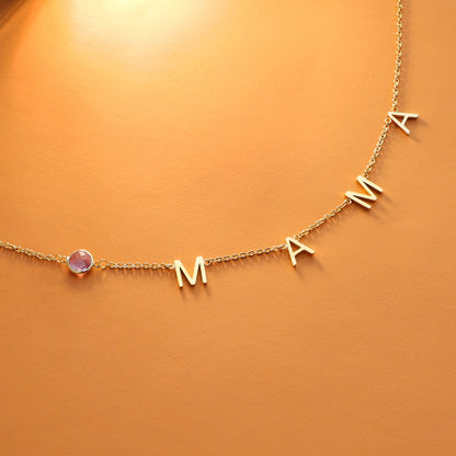 Collier Femme Doré Élégance Simple, vue de face portée
