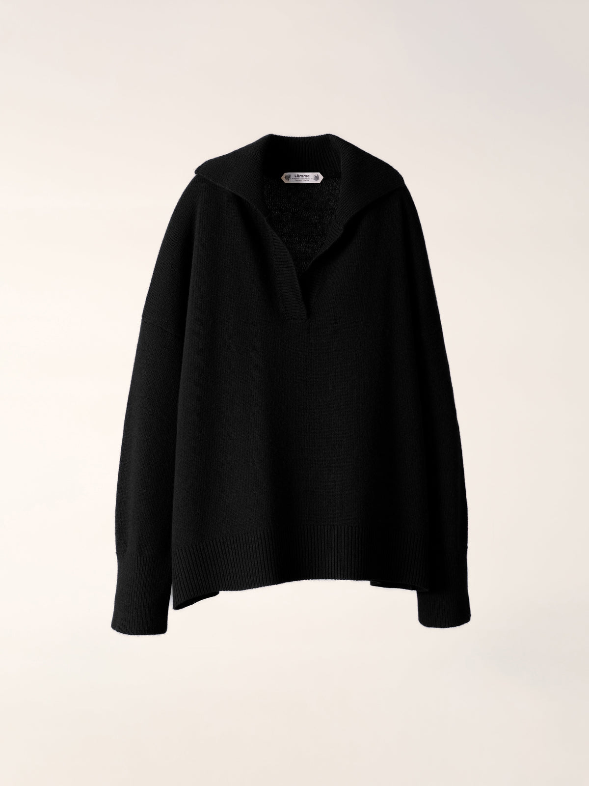 Pull maxi col polo, mélange cachemire, photo 8