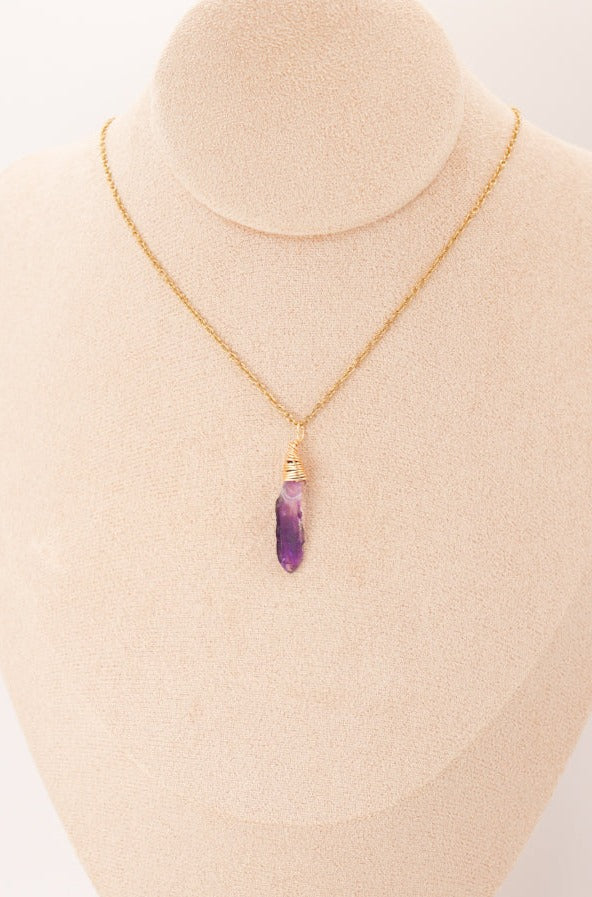 Pendentif Pépite d'Améthyste brute, photo 5