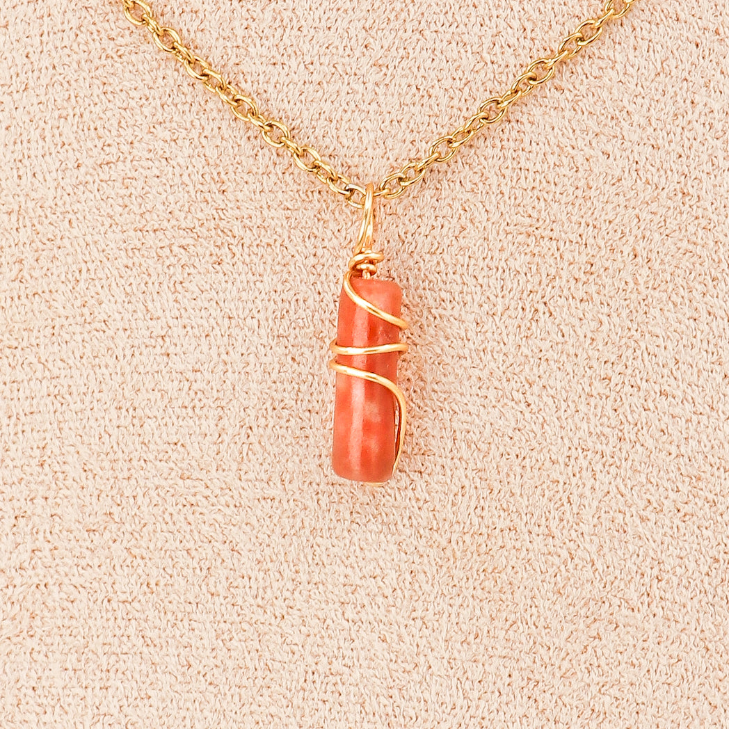 Pendentif Mini piliers en Jade « Fleurs de prunier », photo 2
