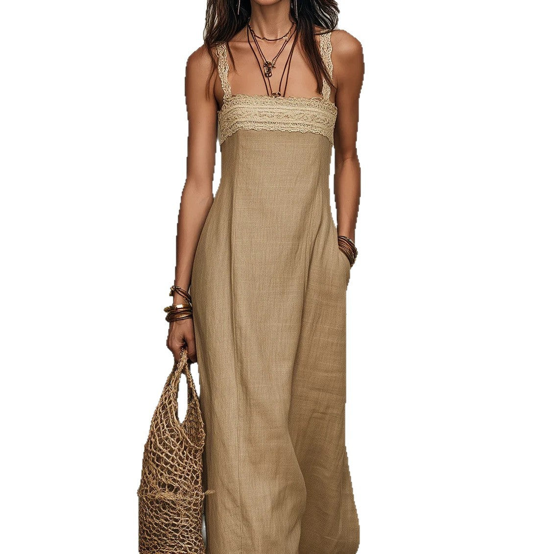 Robe Été Femme Fluide Imprimé et Confort, vue arrière