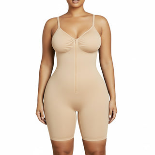 Body Gainant Short Zip Femme Ventre Plat et Cuisses Lissées, vue principale