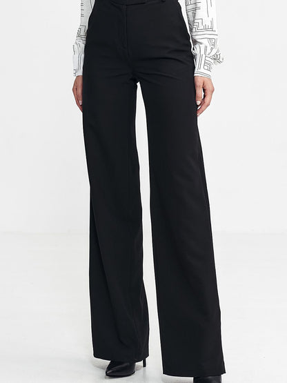 Pantalón bootcut negro de talle alto, foto 1
