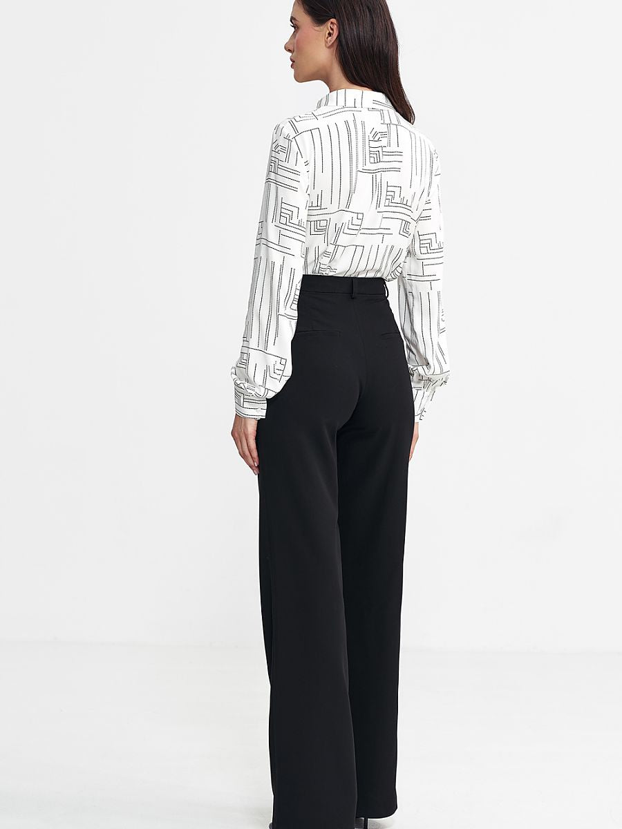 Pantalón bootcut negro de talle alto, foto 4