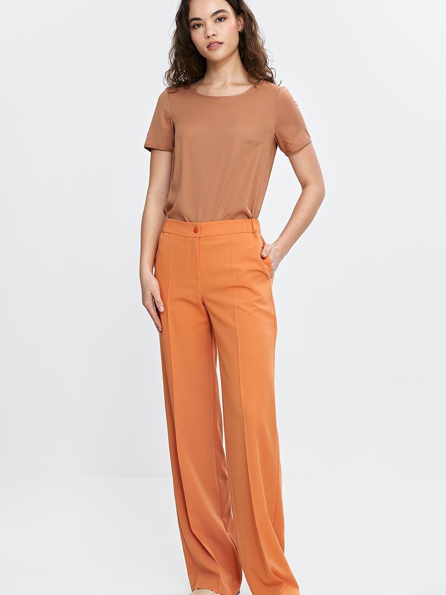 Pantalon large à plis orange, photo 2