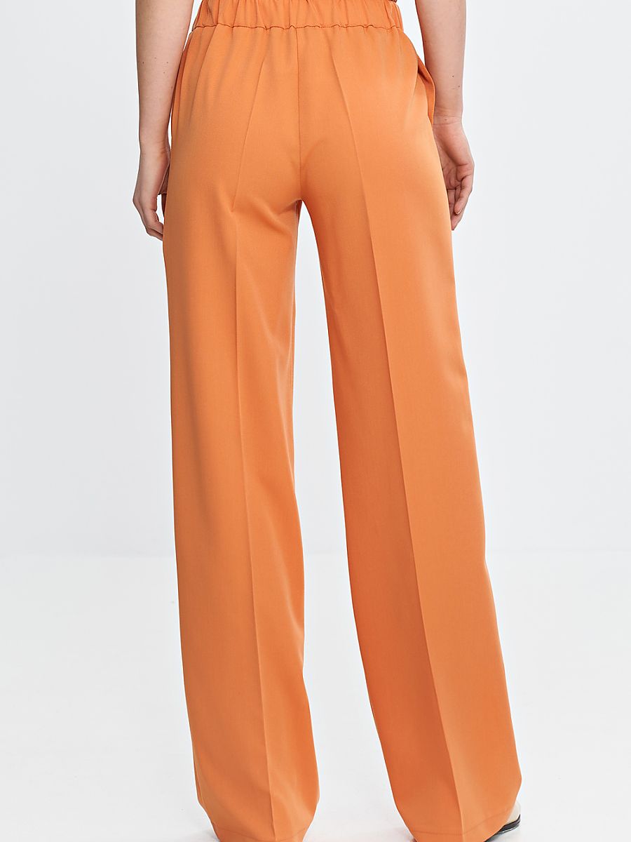 Pantalon large à plis orange, photo 3