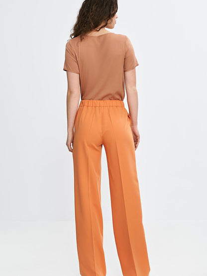 Pantalon large à plis orange, photo 4