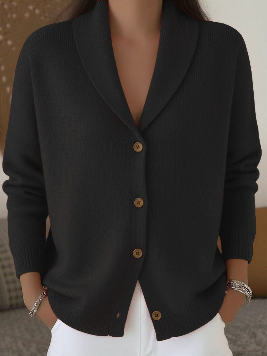 Women's Thin Knit Buttoned Cardigan - VoltElan
