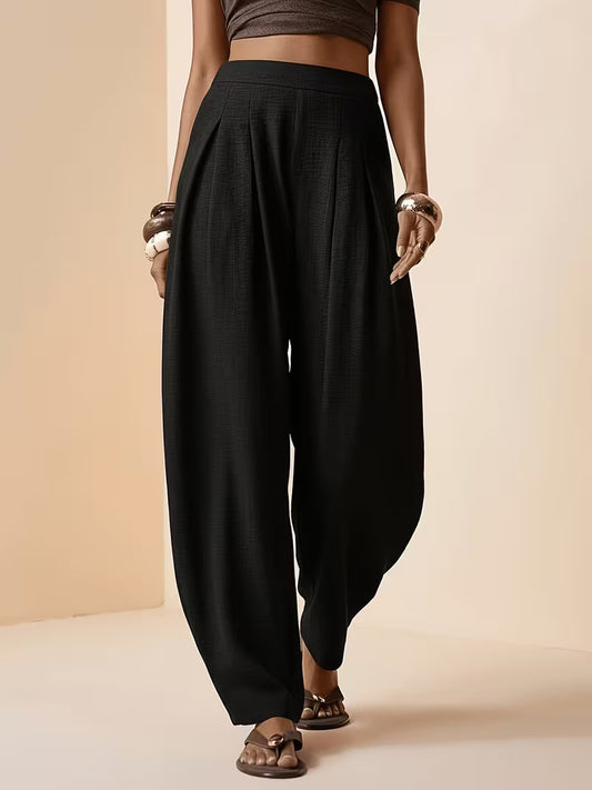 Pantalon fluide femme coupe droite