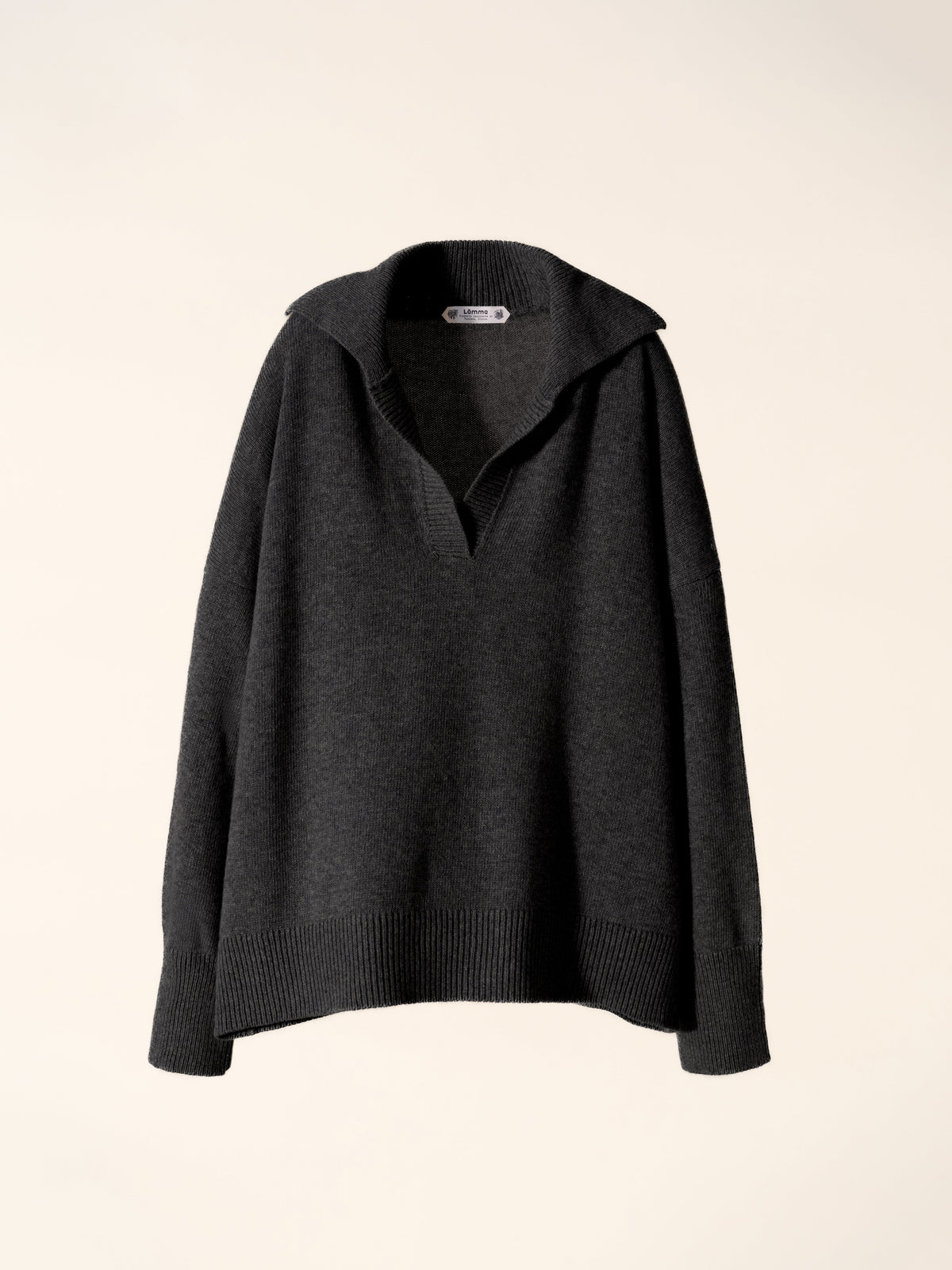 Pull maxi col polo, mélange cachemire, photo 6
