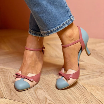Escarpins Rétro Tricolores Femme — Vue arrière | VoltÉlan