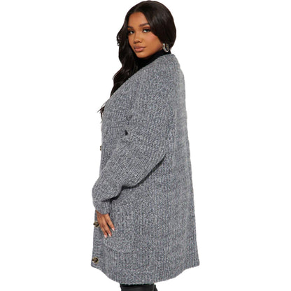 Gilet femme en maille douce à porter ouvert